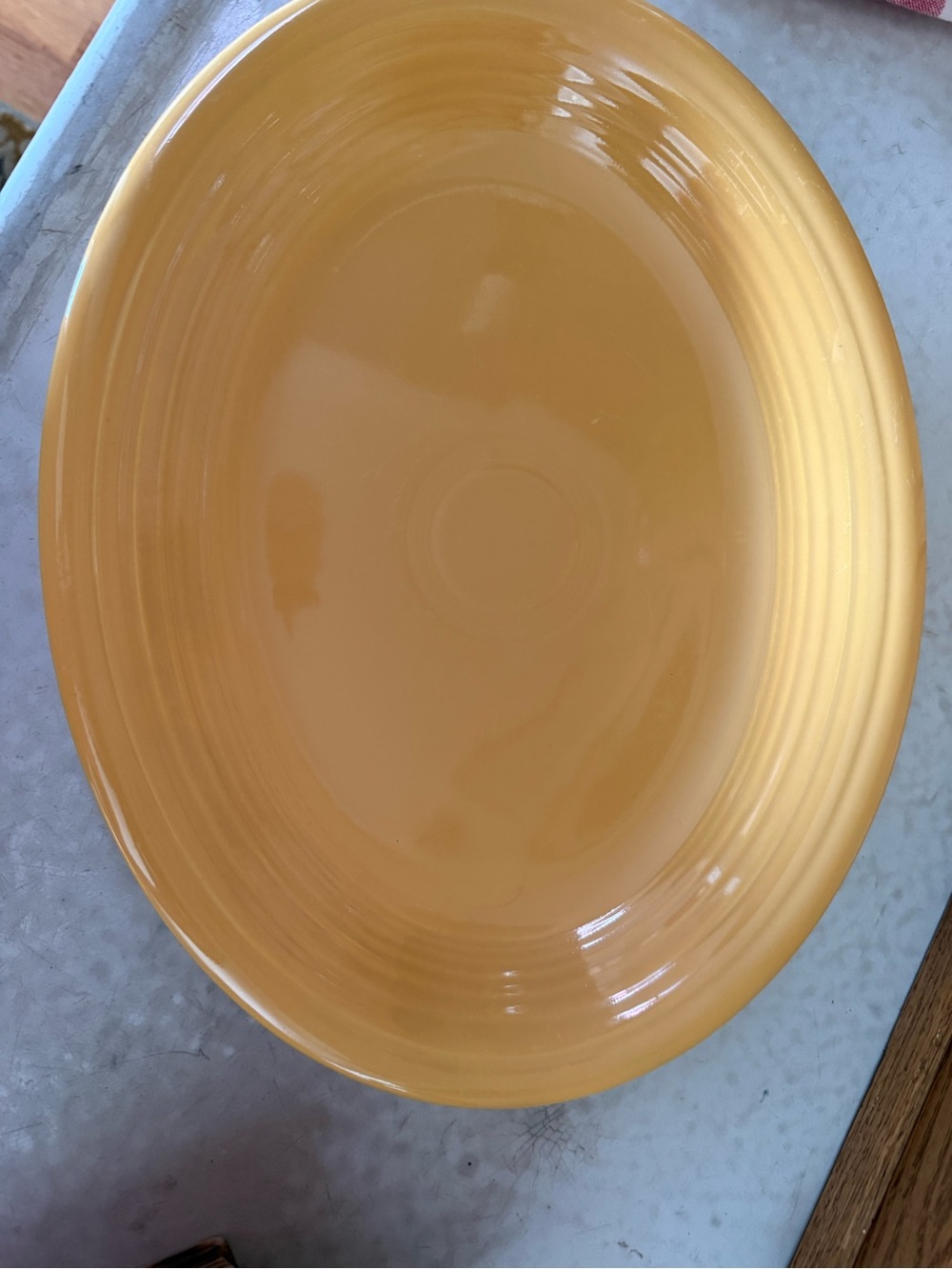 Fiestaware Ceramic Serving Platter- Yellow